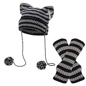 帽子 newave mix hair cat beanie /off white MIX HAIR CAT BEANIE – YZ